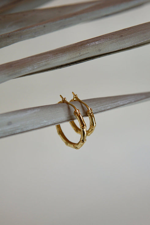 SMALL BAMBOO HOOP SILVER